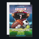 Personal Sport Birthday Printable Invitation<br><div class="desc">Celebrate your special day with a personalized touch that speaks to your love for sports! Our Personal Sport Birthday Printable Invitation is the perfect way to kick off the festivities. Whether you're a soccer fanatic, basketball buff, or a dedicated athlete, this invitation lets you showcase your passion. The invitation features...</div>