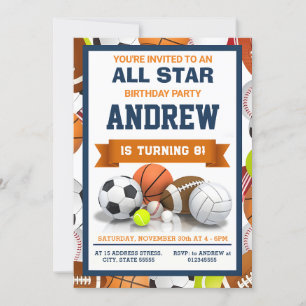 Personal Sports Birthday For kid Invitation 