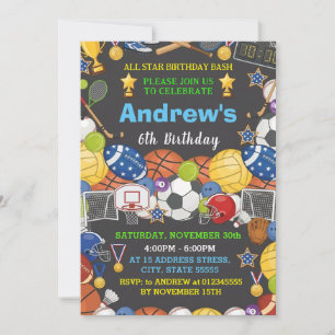 Personal Sports Birthday For kid Invitation