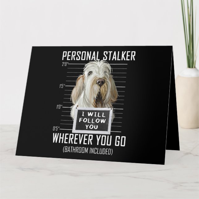 Personal Stalker Dog Spinone Italiano I Will Follo Card (Front)