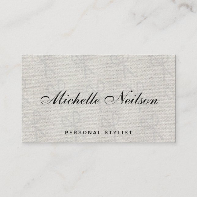 Personal Stylist Salon Tool Pattern Business Card (Front)