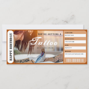 Personal Tattoo Gift Voucher Template
