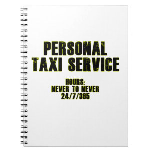 Personal Taxi Service Notebook
