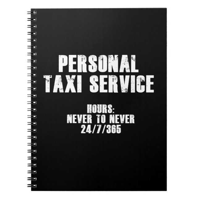 Personal Taxi Service (White) Notebook (Front)