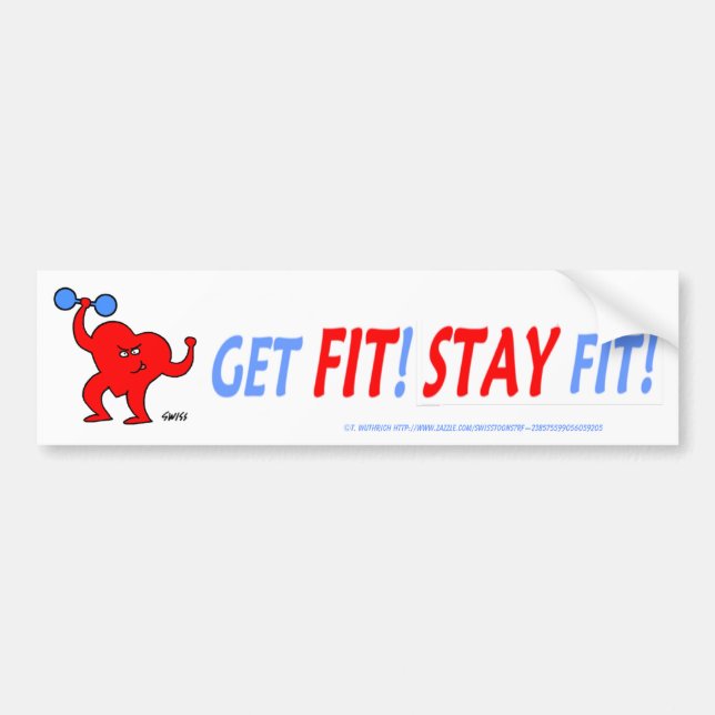 Personal Trainer Aerobics Instructor Heart Health Bumper Sticker (Front)