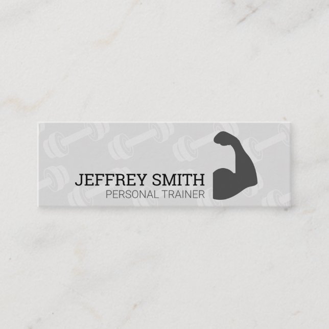 Personal Trainer | Arm Flex Mini Business Card (Front)