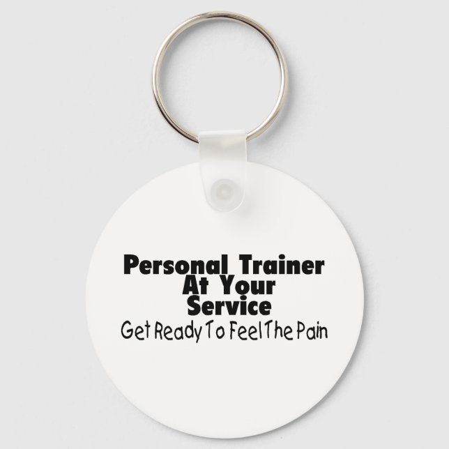 Personal Trainer At Your Service Keychain (Front)