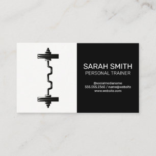 Personal Trainer Barbell Business Card
