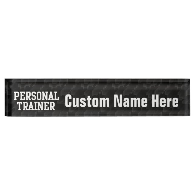 Personal Trainer Black Varsity Nameplate (Front)