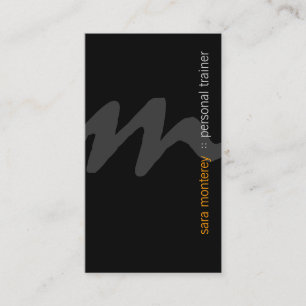 Personal Trainer Bold Monogram Carte de visite
