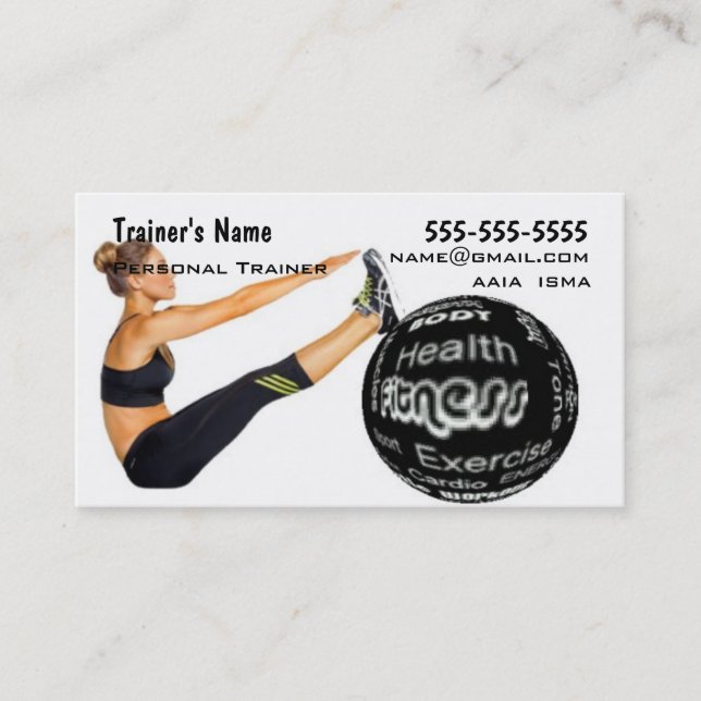 Personal Trainer Business Card (Front)