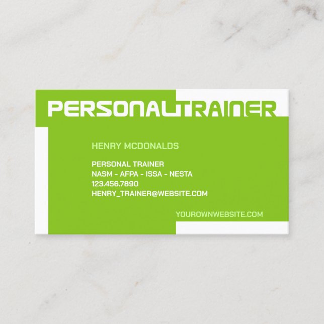 Personal Trainer Business Card (Front)