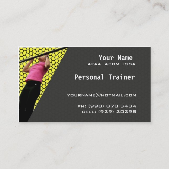 Personal Trainer Business Card (Front)