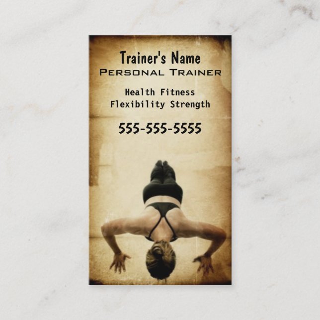 Personal Trainer Business Card (Front)