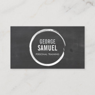 PERSONAL TRAINER CHALK SKETCH LOGO BUSINESS CARD