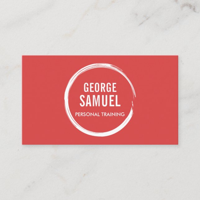 PERSONAL TRAINER CHALK SKETCH LOGO BUSINESS CARD (Front)