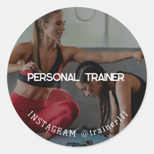 Personal trainer classic round sticker