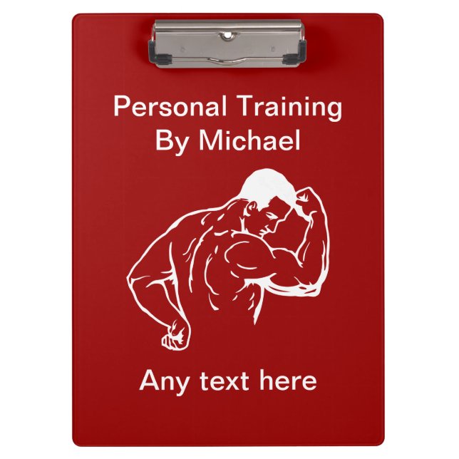 Personal Trainer Custom Clipboard (Front)