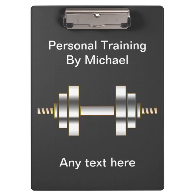 Personal Trainer Custom Clipboard (Front)