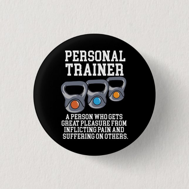 Personal Trainer Definition 1 Inch Round Button (Front)