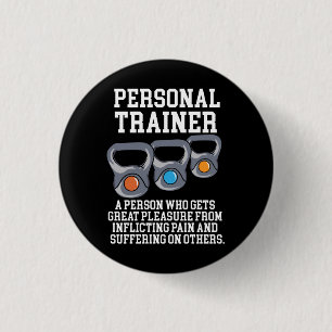 Personal Trainer Definition 1 Inch Round Button