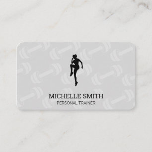 Personal Trainer   Dumbbell Pattern Business Card