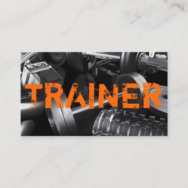 Personal Trainer Exercise Gym Fitness Business Card (Front)
