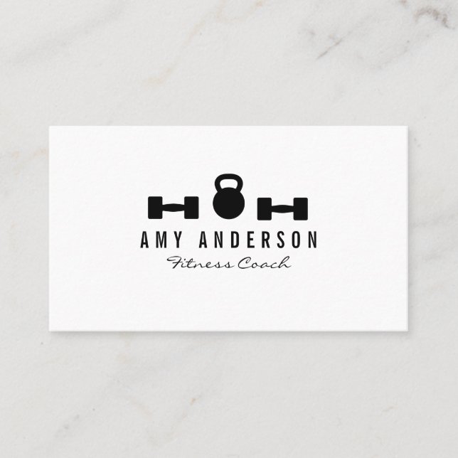 Personal Trainer fitness coach Business Card (Front)