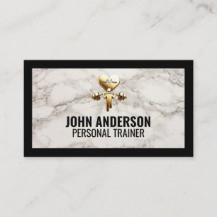 Personal Trainer fitness coach gym health modern Business Card