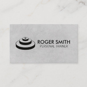 Personal Trainer Fitness Coach Plated Weights Business Card