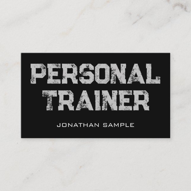 Personal Trainer Fitness Coach Template Customers Business Card (Front)