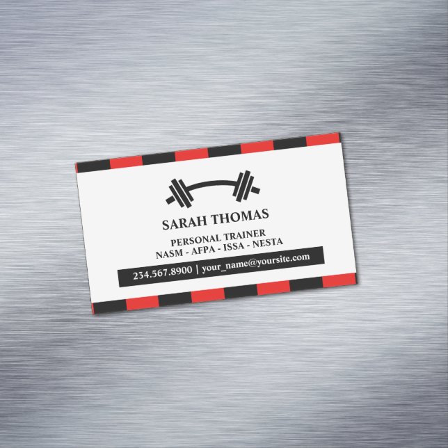 Personal Trainer Fitness Magnetic Business Card (In Situ)