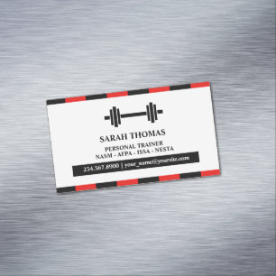 Personal Trainer Fitness Magnetic Business Card