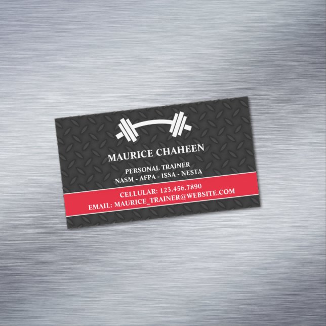 Personal Trainer Fitness Magnetic Business Card (In Situ)