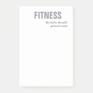 Personal Trainer Fitness Modern Elegant  Post-it Notes
