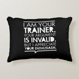 Personal Trainer Fitness Motivation Accent Pillow