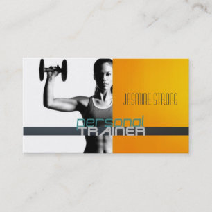 Personal Trainer, Fitness, Women, Lady, Gym Business Card