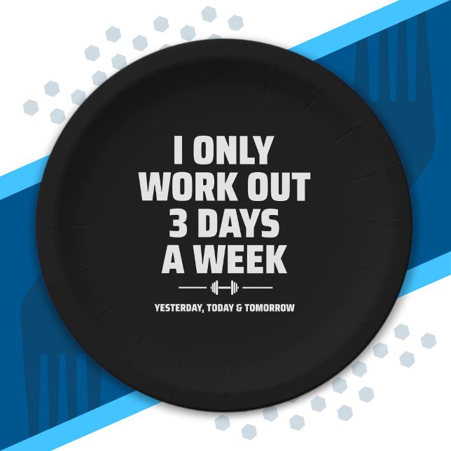 Personal Trainer Funny Gym Exercise Fitness Meme Paper Plate (Creator Uploaded)