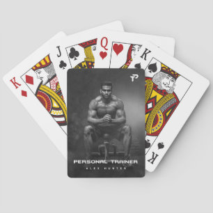 Personal Trainer Gym Fitness Personalized (2 SIDE) Playing Cards