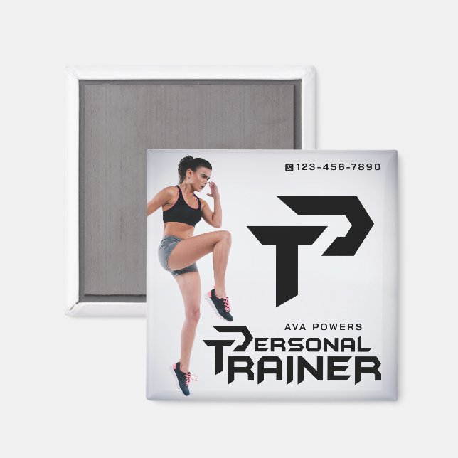 Personal Trainer Gym Fitness Personalized Magnet (Front/Back)
