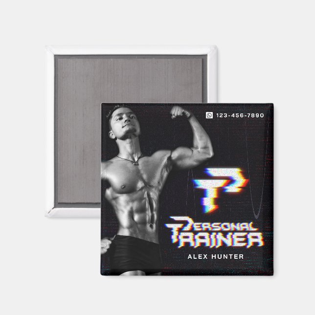 Personal Trainer Gym Fitness Personalized Magnet (Front/Back)