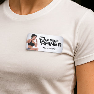 Personal Trainer Gym Fitness Personalized Name Tag