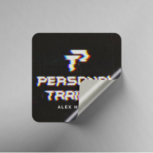 Personal Trainer Gym Fitness Personalized Square Sticker