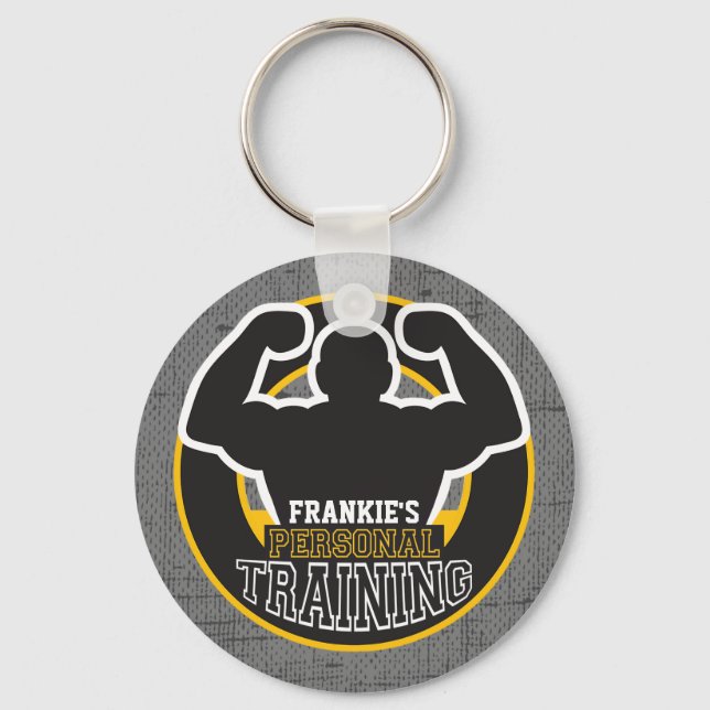 Personal Trainer GYM Power Training Fitness Custom Keychain (Front)