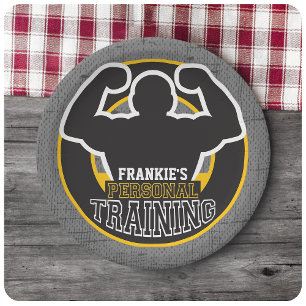Personal Trainer GYM Power Training Fitness Custom Paper Plate