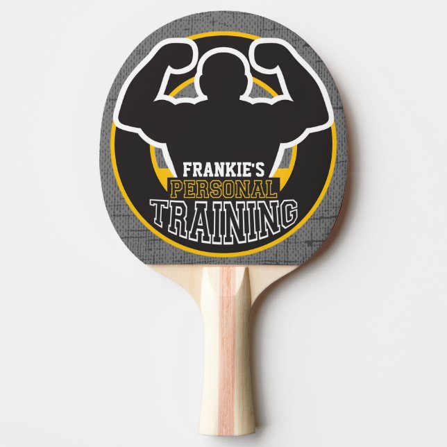 Personal Trainer GYM Power Training Fitness Custom Ping Pong Paddle (Front)