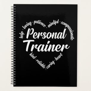 Personal Trainer Heart Word Cloud Planner