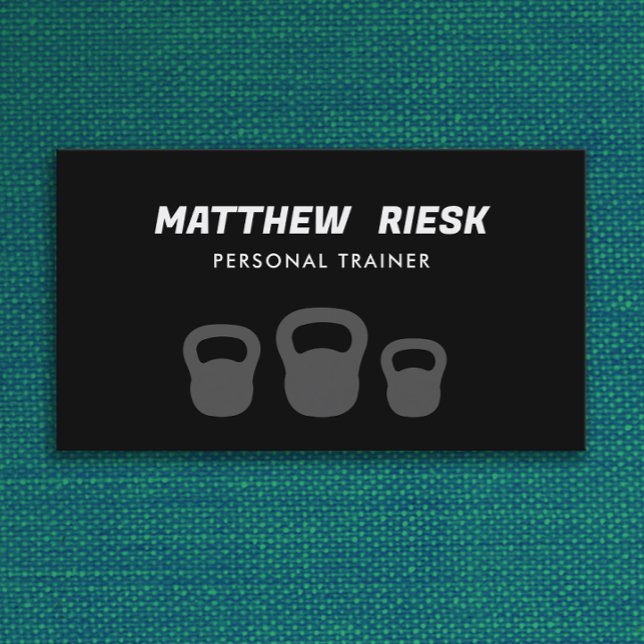 Personal Trainer KettleBell Fitness Business Card (Creator Uploaded)
