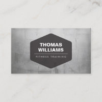 Personal Trainer Logo on Faux Silver