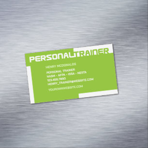 Personal Trainer Magnetic Business Card